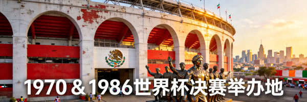 墨西哥城阿兹特克体育场历史性外观，曾举办1970和1986世界杯决赛