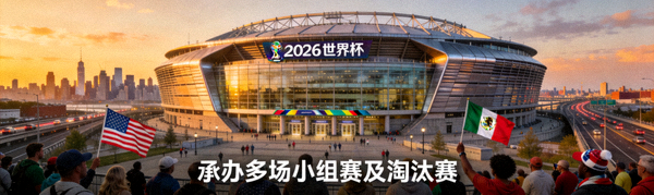 2026世界杯纽约新泽西大都会体育场外景图，场馆将承办多场小组赛及淘汰赛
